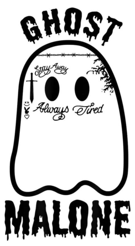 Ghost Malone, Always Tired, Heat Transfer Design, Post Malone, Cricut Projects Vinyl, Cricut Projects, Heat Transfer, Ghost, Cricut