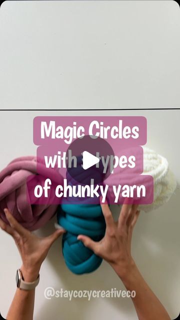 Jessica | Stay Cozy Creative Co. on Instagram: "✨FULL 8 min video now on YouTube 🙌🏼 

Different projects call for different yarn. I created this video to show you the difference between 3 of our chunky yarns…

1. Chenille yarn
2. Cotton Tube Yarn
3. Ultra Lux Velvet Tube Yarn

I show you the process of making a magic circle (the beginning of many crochet projects), so you can see the difference in style, texture, and size.

In the voiceover, I talk about what I like about each style of yarn and what challenges I find with each.

I hope you find this video helpful! My goal is to support you on your own fiber art journey. Ask questions in the comments and tell me what else you’d like to see.

✨ Follow for more hand knitting/crochet

🧶 All yarn shown is available now at StayCozyCo.com

Sta Finger Crochet, Chenille Yarn, Magic Circle, Challenge Me, Chunky Yarn, Stay Cozy, Ask Questions, Follow For More, Crochet Ideas