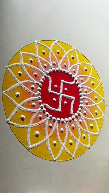 Pearl Skirt, Easy Rangoli Designs Videos, Pooja Decoration, Very Easy Rangoli Designs, Rangoli Designs Simple Diwali, Easy Rangoli Designs Diwali, Big Rangoli, Rangoli Art, Rangoli Designs Latest