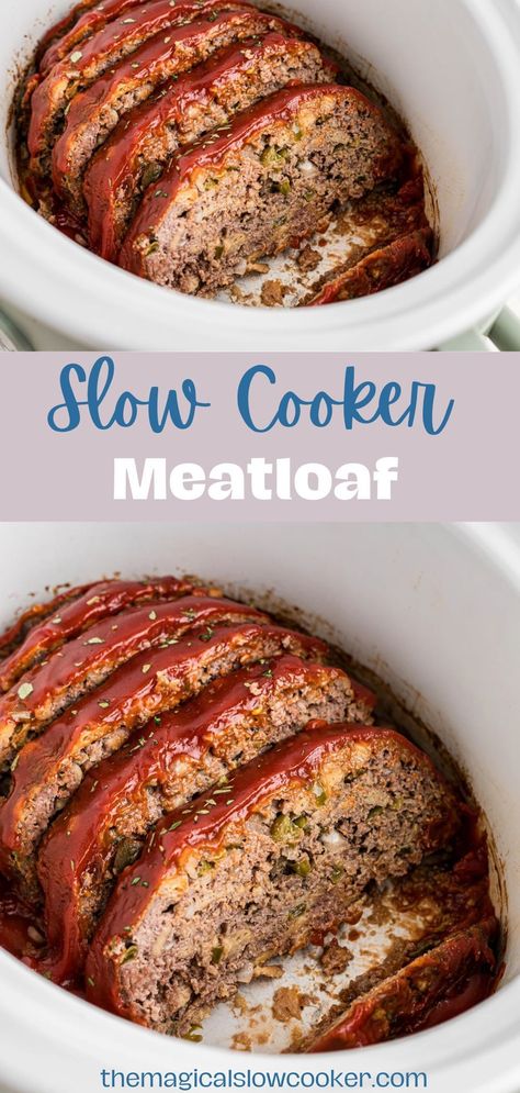 Skip the oven and make a delicious, mouth-watering slow cooker meatloaf recipe! All you need are a few classic meatloaf ingredients and you’re set to go. This easy crockpot meatloaf is one to add to your holiday meal plan. Leftover Meatloaf Recipes, Easy Crockpot Meatloaf, Thanksgiving Crockpot Recipes, Crockpot Recipes Mexican, Crockpot Recipes Cheap, Crockpot Meatloaf, Slow Cooker Meatloaf, Fall Crockpot Recipes, Classic Meatloaf Recipe