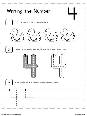 **FREE** Learn to Count and Write Number 4 Worksheet. Teach your child how to count and write numbers. Practice counting and writting number 4. Count And Write, Number Worksheets Kindergarten, Kindergarten Math Free, Preschool Number Worksheets, Pre K Worksheets, Kindergarten Math Worksheets Free, Preschool Math Worksheets, Worksheets For Preschool, Numbers Kindergarten