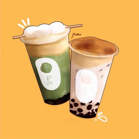 Holding Boba Tea Drawing Reference, Drink Drawing Reference, Boba Illustrations, Mochi Drawing, Boba Station, Boba Poster, Boba Drawing, Taro Boba, Boba Shop