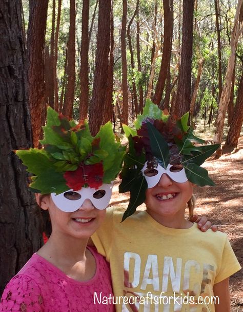 Sukkot Crafts, Nature Mask, Nature Crafts Kids, Mask Craft, Forest Festival, Crown For Kids, Masks Crafts, Kids Class, Craft Activity