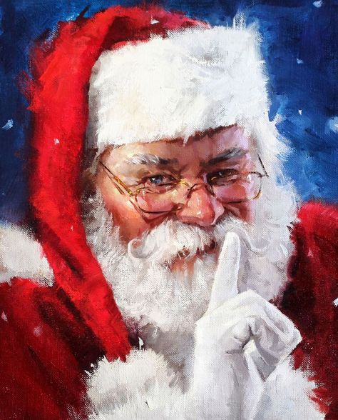 @meadowgist Santa portrait from 2014  #christmas #portrait #painting #oilpainting #oil Santa Claus Pictures, Santa Canvas, Santa Paintings, Santa Art, Santa Pictures, Santa Decorations, Jolly Santa, Santa Face, Christmas Canvas