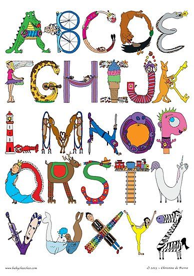 A uniquely realized alphabet that has many details hidden inside to discover. Each letter is cleverly shaped by the very objects representing that letter. Fun, educational and colorful. Perfect for kids of all ages! Also available with black background. • Millions of unique designs by independent artists. Find your thing. Objects That Look Like Letters, Artistic Alphabet Letters, Alphabet Design Creative, Hand Drawn Alphabet, Doodle Art Letters, Alphabet Drawing, Childrens Alphabet, Learn Hand Lettering, Unique People