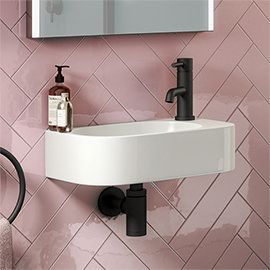 Basins | Bathroom Sinks | Victorian Plumbing Cloakroom Basin Ideas, Small Cloakroom Sink, Arezzo Bathroom, Very Small Toilet, Small Sink Ideas, Small Cloakroom Ideas, Small Cloakroom Basin, Toilet Rooms, Small Bathroom Sink