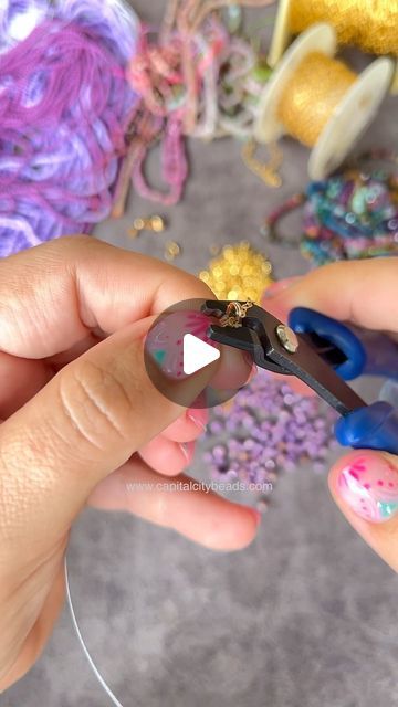 Capital City Beads on Instagram: "~ Easy DIY Necklace Tutorial ~ HOW TO: Secure crimps with our 2 step crimping plier. 

Half Chain, Half bead necklace using our new Micro Faceted Gemstones! 

Comment or DM for Materials List! (Link in bio) 

www.capitalcitybeads.com 

#necklace #necklacelover #diynecklace #diy #crafts #necklaces #beads #gemstones #gems #crystals #capitalcitybeads #seedbeads #beading #beadwork #beadweaving #craftsupplies #craftstore #beadshop #tutorial #crimping #crimpbeads #crystalhealing #jewelry #diyjewelry #jewelrydesigner #jewelrytrends #purple #gold #create #inspire" Diy Necklace Tutorial, Diy Chain Necklace, Necklaces Beads, Diy Necklaces Tutorial, Beaded Necklace Tutorial, Gems Crystals, Beaded Charms, Crimp Beads, Necklace Tutorial