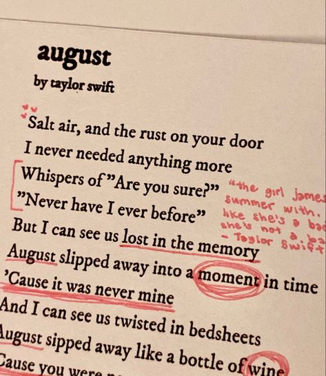 August Taylor Swift Lyrics, August By Taylor Swift, August Taylor Swift, Lyrics Taylor Swift, August Taylor, Taylor Lyrics, Lyrics Aesthetic, Taylor Swift Songs, Long Live Taylor Swift