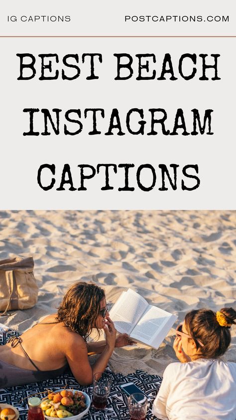 If you're looking for the perfect caption to describe your beach photos, look no further. We've got everything from funny quips to inspiring quotes that will help capture the feeling of sand between your toes and sun on your skin. Soak up the summer vibes with these perfect beach captions! Beach Ig Captions| Beach Insta Captions| Beach quotes for Instagram Insta Caption For Beach Pics, Beach Ig Pictures Ideas, Summer Beach Quotes Instagram, Beach Photo Quotes, Beach Picture Quotes Instagram, Ig Captions For Beach Photos, Cute Beach Quotes Instagram, Beach Friends Quotes, Beach Selfie Captions