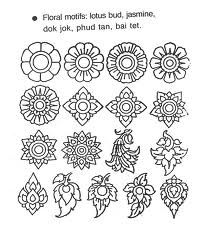 Kerala Mural Motifs, Thai Art Tattoo, Embroidery Designs Sketch, Lotus Clipart, Sketch Flower, Ideas For Embroidery, Thai Flower, Wild Shape, Myanmar Art