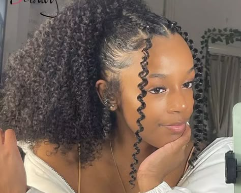 Short 4c Hair Wedding Style, Natural Hair Ponytail Styles For Wedding, Naturly Curly Hairstyles Black Women, Natural Hairstyles For Black Women, High Bun Hair, Ideas For Long Hair, Natural Hair Bun Styles, Sleek Ponytail Hairstyles, Curly Crochet Hair Styles