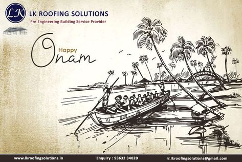 www.lkroofingsolutions.in Onam Festival Kerala, Kerala Drawing, Race Illustration, Onam Images, Indian Celebration, Kerala Nature, Onam Wishes, Gallery Frame Set, Onam Celebration