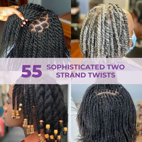 There are only a few natural hairstyles that are as popular as two-strand twists. This hairstyle is versatile, low maintenance, prevents shrinkage, Winter Protective Hairstyles, Trendy Curls, 2 Strand Twist, Ombre Twist, Fashion Quiz, Short Twists, Chunky Twists, Two Strand Twists, Protective Hairstyles For Natural Hair