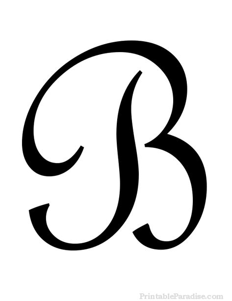 Printable Letter B in Cursive Writing B In Cursive, All Cursive Letters, Cursive Letters Fancy, Letter B Worksheets, Fancy Cursive, Mom Tattoo, Fancy Letters, Drawing Letters, Cursive Letters