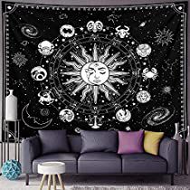 Zodiac Tapestry, Tapestry Black And White, Constellation Tapestry, Tapestry For Bedroom, Tree Of Life Tapestry, Space Tapestry, Sun And Moon Tapestry, Star Tapestry, Tapestry Nature