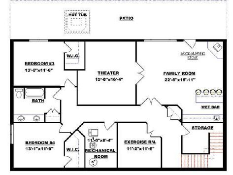 Small Modular Homes, Basement Entry, Floor Plan Ideas, Mobile Home Floor Plans, Granny Pod, Modular Home Floor Plans, Basement Layout, Bungalow Floor Plans, Mechanical Room