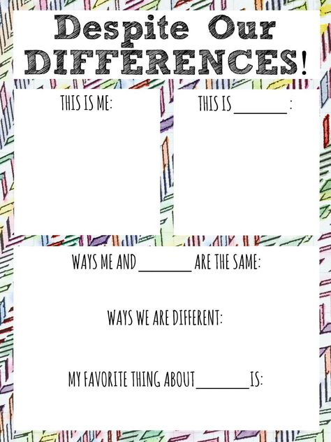 despite our differences diversity worksheet for kids Cultural Diversity Activities, Inclusion Activities, Diversity Activities, Diversity In The Classroom, Activities For Elementary Students, We Are Different, Marketing Website Design, Harmony Day, Inclusive Education