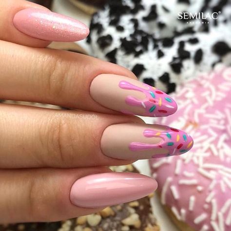 Cream Nail Art, Ice Cream Nails, Summer Nail Art Designs, Cream Nail, French Pedicure, Gel Pedicure, Bright Summer Nails, Nail Art Designs Summer, Cream Nails