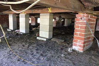 Pier And Beam Foundation Repair, Cabin On Piers, Pier And Beam House Skirting, Pier And Beam House, House On Piers, Post And Beam Foundation, Mermaid Cottage, House Pillars, Foundation Ideas