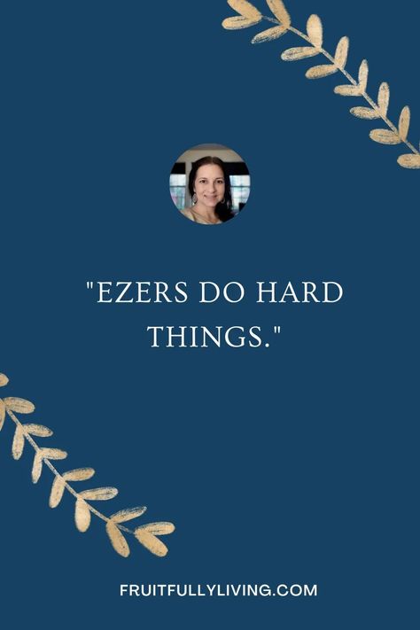 Quote "Ezers do hard things." Ezer is the Hebrew transliteration of the word helper in Genesis when God created woman. When God Created Woman, Ezer Kenegdo, Praise God Quotes, God Created Woman, Living Quotes, Do Hard Things, Biblical Womanhood, Warrior Women, Hebrew Words