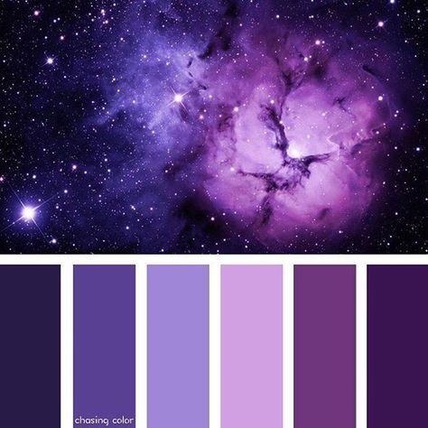 Purple Galaxy Purple Cosmos, Purple Color Schemes, Galaxy Colors, Purple Color Palettes, Pink Color Schemes, Color Schemes Colour Palettes, Galaxy Painting, The Color Purple, Colour Board