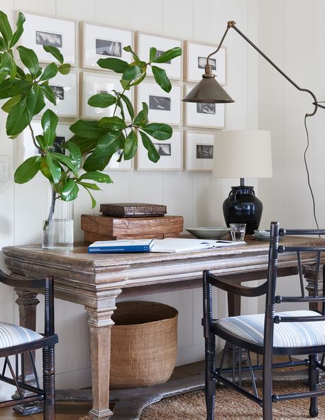 Marin County No. 2 – Mark D. Sikes Gallery Wall Above Desk, Mark Sikes, Writing Room, Desk Corner, Office Works, Desk Wall, Mark D Sikes, Farm Store, Decor Studio