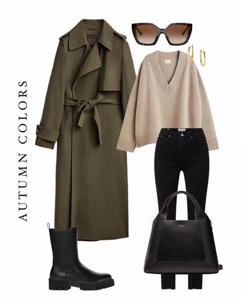 Zara Coat Outfit, Khaki Coat Outfit, Zara Beauty, Fall Chic Outfits, Khakis Outfit, Minimalist Wardrobe Capsule, Capsule Wardrobe Women, Khaki Coat, Capsule Wardrobe Work