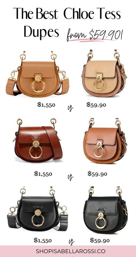 The Best Chloe Tess Bag Dupes & Look Alikes (For Cheap!)  Best Chloe Tess dupes & designer bag dupes, 25 Chloe bag replicas that look just like the real deal (with no trademark infringements) and many more designer dupes and designer bag dupes over on at Isabella Rossi! #designerdupes #designerbagdupes #chloebag #chloebagdupes #chloedupes #dupes #chloetess #chloetessdupe #isabellarossi Chic Pursuit, Chloe Tess Bag, Chloe Faye Backpack, Chloe Nile Bag, Chloe Designer, Chloe Handbag, Chloe Tess, Chloe Faye Bag, Chloe Brand