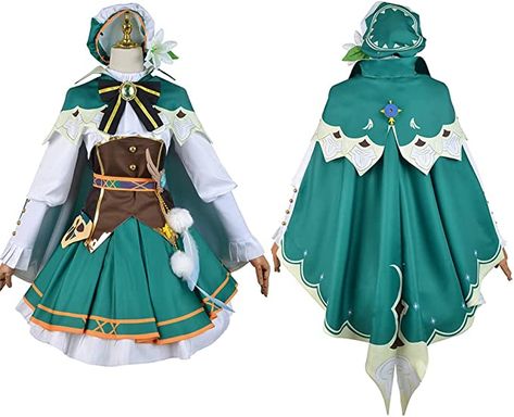 Amazon.com: GenshinImpact Venti Cosplay Outfits Women Venti Dress Cloak Cape Suit Hat Full Set Halloween Costume : Clothing, Shoes & Jewelry Genshin Venti Cosplay, Venti Outfit, Venti Clothes, Venti Archon Outfit, Cosplay Dress Anime, Cape Suit, Venti Cosplay, Cosplay Dresses, Genshin Cosplays