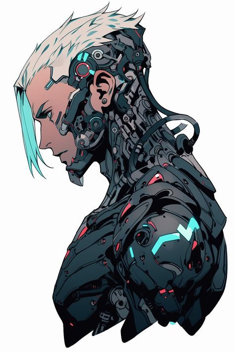 Cyberspace Character Design, Cyberware Concept Art, Cybernetics Concept Art, Cyborgs Art Cyberpunk, Cybernetic Character Design, Cyberpunk Design Character Concept, Sci Fi Character Design Cyberpunk, Cyberpunk Cybernetics, Cyberpunk Art Style