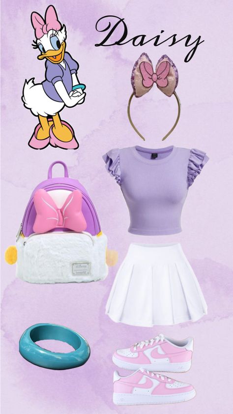 #DaisyDuck #Disney #outfit #inspo Daisy Duck Outfit, Duck Outfit, Disney Outfit Inspo, Disney Attire, Disney Outfit, Duck Cloth, Daisy Duck, Disney Outfits, Disney World