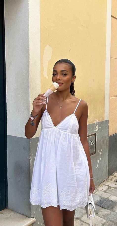 @tamaracex Dresses Summer Aesthetic, Poc Aesthetic Outfits, Europe Summer Outfits Black Women, Bali Holiday Outfit Ideas, European Summer Black Women, Tropical Vacation Outfits Aesthetic, European Summer Outfits 2024, European Summer Outfits Black Women, Loose Summer Outfits