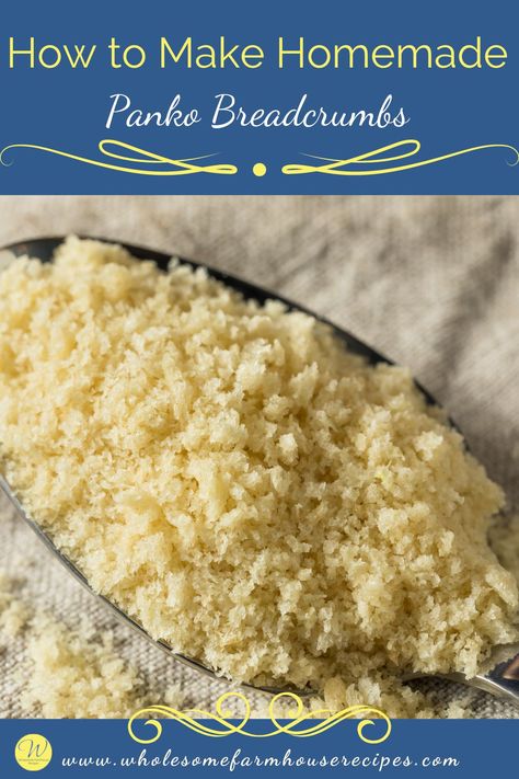 How to Make Homemade Panko Breadcrumbs Homemade Panko, Panko Bread Crumbs Recipe, Panko Recipes, Thrifty Meals, Breadcrumbs Recipe, Bread Crumbs Recipe, Pot Roast Crock Pot Recipes, Homemade Dry Mixes, Tortilla Recipe