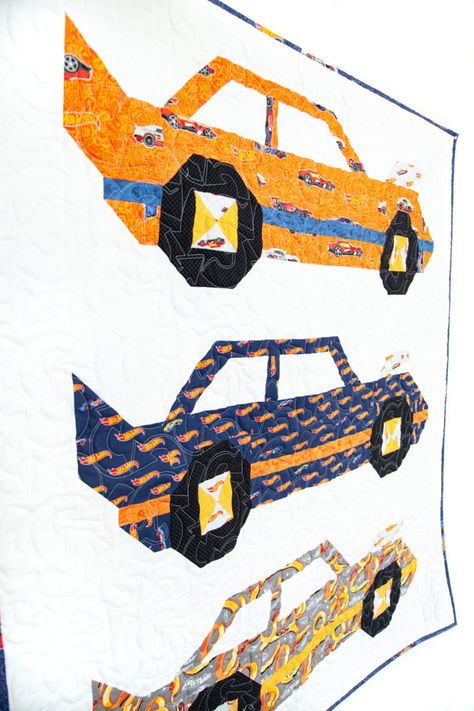 Hot Wheels Speed Club Quilt Kit – Riley Blake Designs Hot Wheels Quilt Pattern, Car Quilt Pattern, Hot Wheels Quilt, Guy Quilts, Car Quilt, Boys Quilt Patterns, Easy Quilt, Boy Car, Childrens Fabric