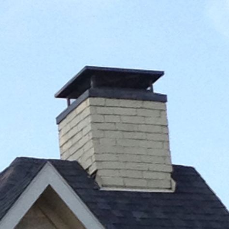 Gunmetal chimney toppers Chimney Toppers, Chimney Caps, Exterior House Renovation, Ohio House, Chimney Cap, Backyard Fireplace, Exterior Renovation, Exterior House, Cap Design