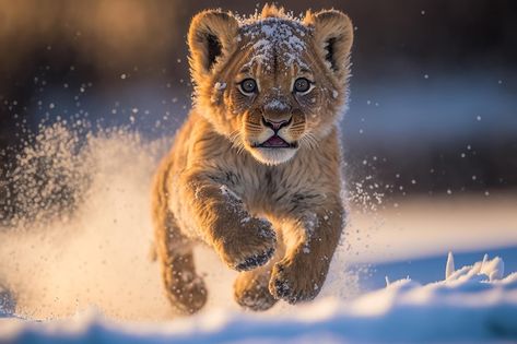 Lion Pic, Lion Running, Lion Drawings, Lion Cub Tattoo, Lion Cubs Playing, Cubs Wallpaper, Baby Lions, Baby Lion Cubs, Lion Hunting