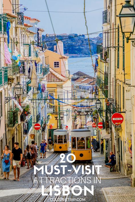 20 Must-Visit Attractions in Lisbon|Pinterest: theculturetrip Lisbon Portugal Travel, Lists Ideas, Day Trips From Lisbon, Portugal Travel Guide, Lisbon Travel, Popular Travel Destinations, Portugal Travel, Spain And Portugal, Lisbon Portugal