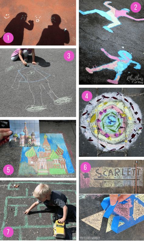 Sidewalk Chalk Ideas For Kids | Fun games and activities to play on your driveway or walkway including learning, educational and active play | Easy chalk art ideas that integrate your child - so cool! Great ideas for things to do over the summer to stop boredom before it starts. Summer Sidewalk Chalk, Chalk Drawing Ideas, Sidewalk Chalk Ideas, Sidewalk Chalk Art Ideas, Earth Day Games, Chalk Art Ideas, Chalk Activities, Fun Chalk Art, Sidewalk Paint