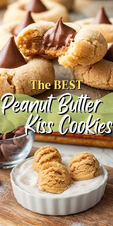 Peanut Butter Cookies With Hershey Kisses On Top, Peanut Butter Cookie With Kisses, Hersey Kiss Peanut Butter Cookies, Delicious Easy Cookie Recipes, Peanut Butter With Kisses Cookies, Peanut Butter Kisses Cookies Easy, Peanut Butter Candy Kiss Cookies, Peanut Butter Cookies With Herseys Kiss, Pb Hershey Kiss Cookies