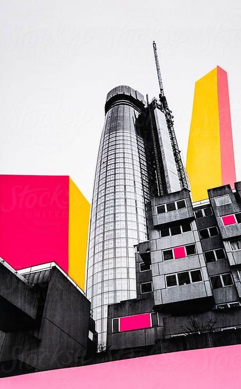 Building Collage Art, Architectural Graphic Design, Buildings Collage, Building Graphic Design, Apartment Building Architecture, Building Collage, Architectural Posters, Photography Project Ideas, Urban Graphic Design