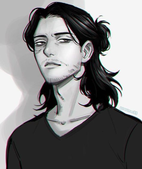 Long Hair Drawing, Anime Long Hair, My Hero Academia Eraserhead, Shota Aizawa, Pelo Anime, Hairstyle For Men, Men's Long Hairstyles, Hair Sketch, Boys Long Hairstyles