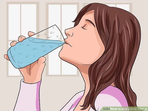 How to Heal a Sore Tongue: 11 Steps (with Pictures) - wikiHow Tongue Sores Causes, Sore Mouth And Tongue, Bumps On Tongue, Sore Tongue, Ulcer On Tongue, Ulcer Remedies Mouth, Burning Tongue, Tongue Sores, Becoming A Better Me