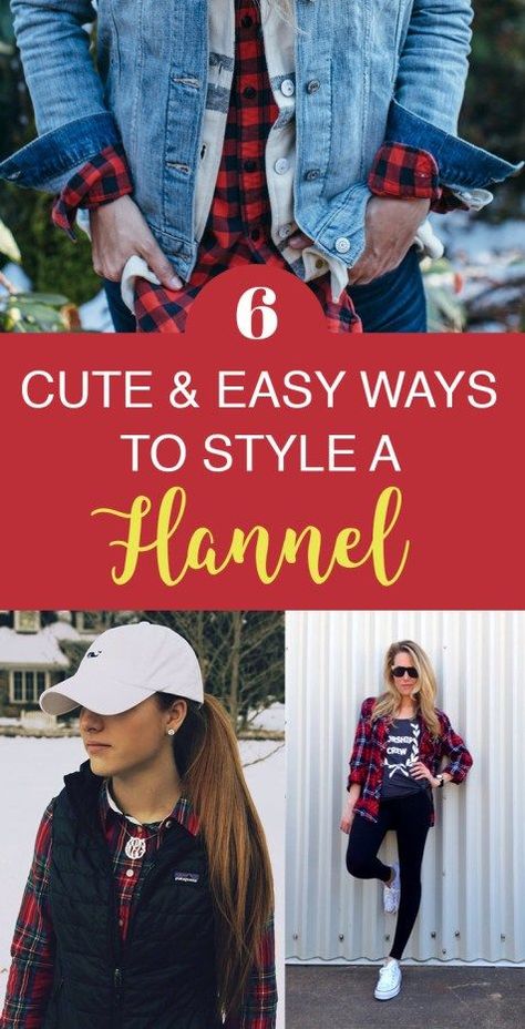 These are the easiest ways to style your flannel this fall! What To Wear With Flannel Shirts, Black And Red Flannel Outfit, Cute Ways To Wear A Flannel, How To Style Flannel Shirt, Ways To Style A Flannel, How To Style A Flannel Shirt, Ways To Wear A Flannel Shirt, How To Style Flannel, Ways To Wear A Flannel