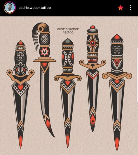 Trad Dagger Tattoo, Traditional Dagger Tattoo Design, Old School Dagger Tattoo, American Traditional Dagger Tattoo, Sternum Tattoo Traditional, Traditional Tattoo Art Flash, Dagger Traditional Tattoo, American Traditional Dagger, Dagger Tattoo Traditional