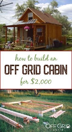 Diy Cabin, Diy Tiny House, Building A Cabin, Off Grid Cabin, Tiny Cabins, Off Grid Solar, Little Cabin, Tiny Cabin, Tiny House Movement