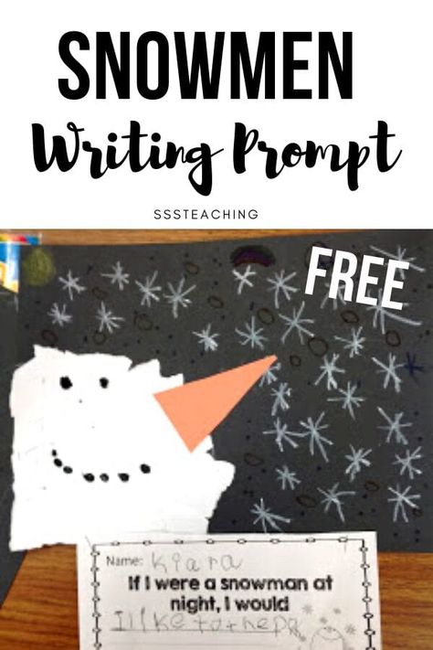 Snowmen at Night Prompt! - SSSTeaching Snowman At Night Craft, Snowmen At Night Art, Snowman At Night Activities, Snowmen At Night Craft, Snowmen At Night Activities, Snowman At Night, Snowman Writing, Snowmen At Night, Snowmen Activities