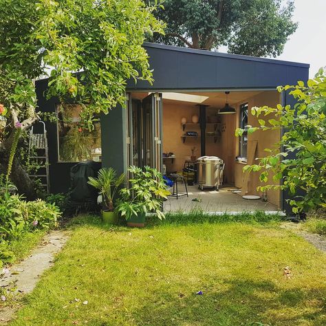 Black Shed Ceramics on Instagram: “I like working in there . . . . . . . #gardenstudio #summer #ceramicstudio #potterystudio #pottersofinstagram #pottery #ceramics #design…” Pottery Shed, Garden Room Interiors, Black Shed, Manifest Board, Ceramics Design, Backyard Studio, Green Inspiration, Garden Rooms, Green Colour Palette