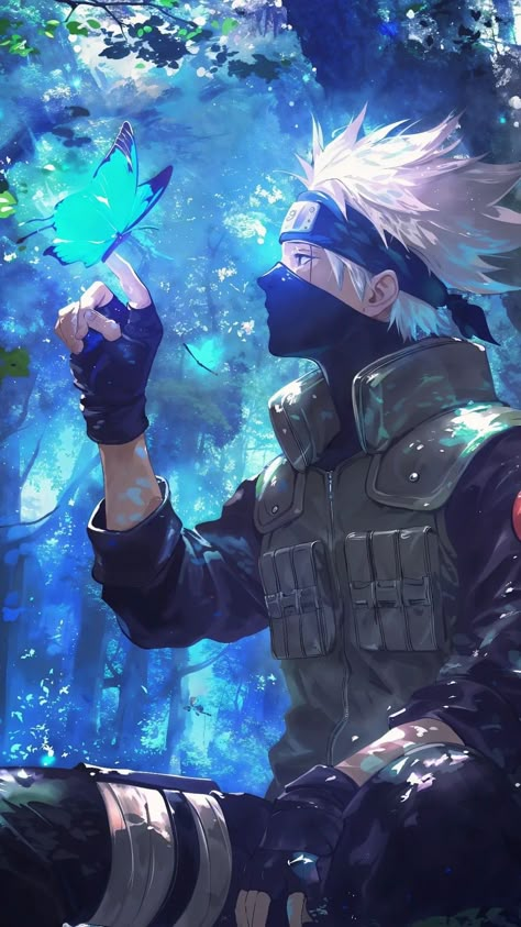 【Kakashi Hatake】 ⁀➷ Wallpaper ��✪ Naruto Blue Wallpaper, Kakashi Wallpaper Aesthetic, Leona League Of Legends, Naruto Jiraiya, Sasuke Wallpaper, Whatsapp Theme, Messi Wallpapers, Anime Picture Hd, Samurai Anime