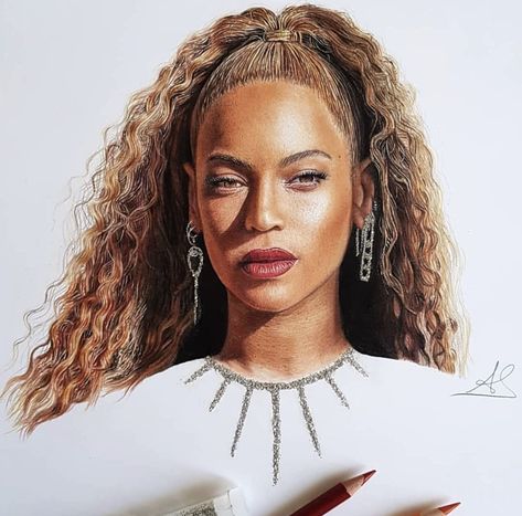 Beyoncé Drawing Beyonce Drawing, Black Love Artwork, Beautiful Pencil Drawings, Black Lives Matter Art, Prismacolor Art, Queen Art, Celebrity Drawings, Eye Painting, Realistic Art