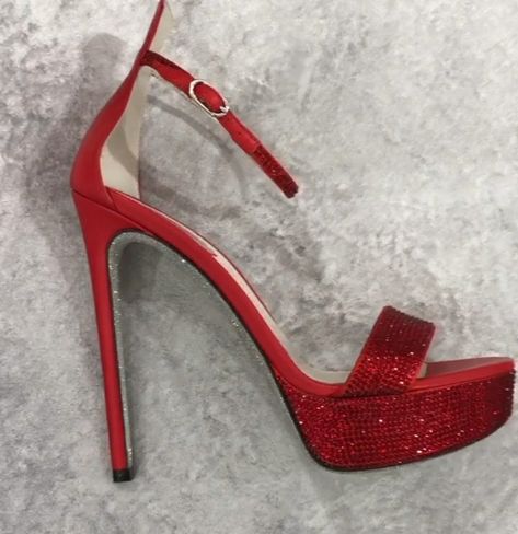 Red Heels Prom, Red Sparkly Shoes, Junior Prom, Jr Prom, Christmas Concert, Sparkly Heels, Prom Heels, Red Prom, Prom Nails